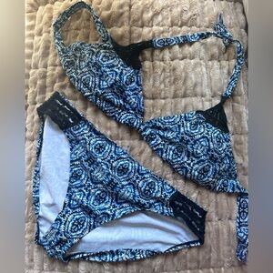 SWIMSUITS FOR ALL Blue Crochet Boho Bikini Set💙🐳🧵